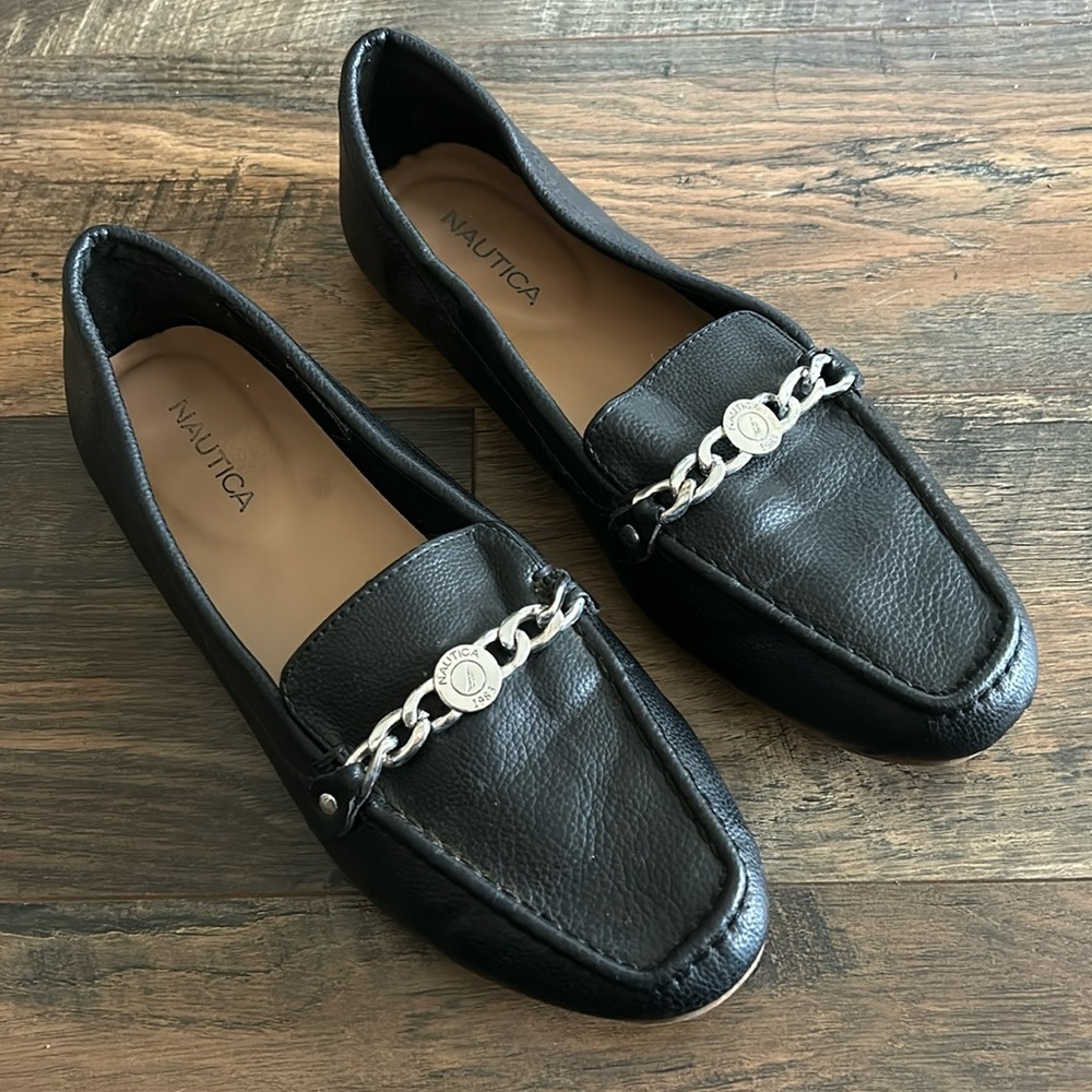 Preppy Nautica Black Driving Loafers